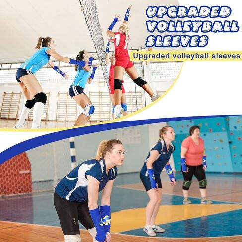 Volleyball Arm Sleeves Passing Hitting Forearm Sleeves with Protection Pads and Thumb Hole Padded Volleyball Sleeves in Saudi Arabia