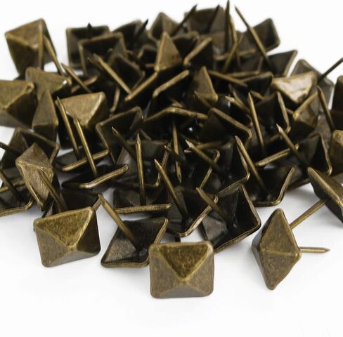 أظافر مربعة مزخرفة yyangz 60 قطعة 14 × 14 مم / 0.55 × 0.55 بوصة مسامير رأس مدببة مربعة الشكل مخروطية عتيقة، مسامير أثاث، دبابيس دفع ديكور الأجهزة، قطعة مربعة in Saudi Arabia