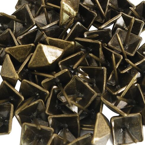 أظافر مربعة مزخرفة yyangz 60 قطعة 14 × 14 مم / 0.55 × 0.55 بوصة مسامير رأس مدببة مربعة الشكل مخروطية عتيقة، مسامير أثاث، دبابيس دفع ديكور الأجهزة، قطعة مربعة in Saudi Arabia