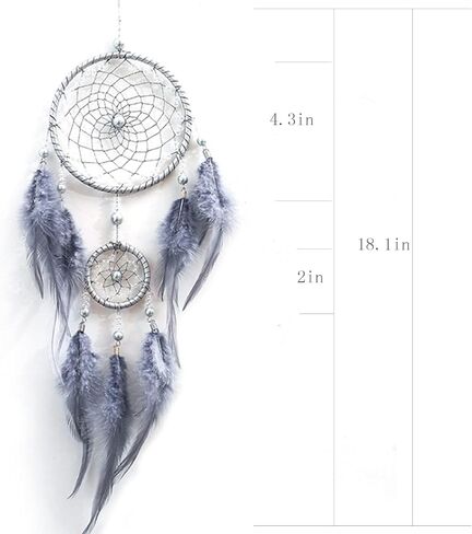 Dream Catcher Bedroom Decor,DEECAS Handmade Feather Woven Wall Hanging Boho Macrame Craft for Kids Room Teen Girls Home Decor Pruple 2pc in Saudi Arabia