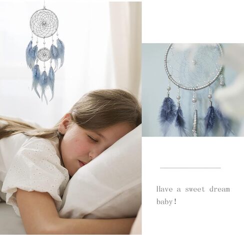 Dream Catcher Bedroom Decor,DEECAS Handmade Feather Woven Wall Hanging Boho Macrame Craft for Kids Room Teen Girls Home Decor Pruple 2pc in Saudi Arabia