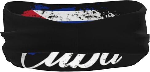Cute Cuba Flag Sports Headband Sweatbands Headband Wicking Elastic Hairband for Women Men in Kuwait