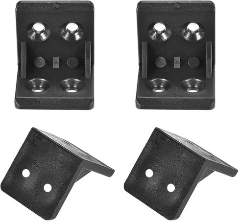 27x27x27mm(LxWxH) Plastic Corner Brackets -12Pack - Good for Furniture Repairing - 4 Holes L Shape Right Angle Brace - White in Saudi Arabia