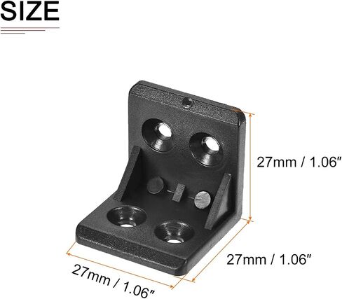 27x27x27mm(LxWxH) Plastic Corner Brackets -12Pack - Good for Furniture Repairing - 4 Holes L Shape Right Angle Brace - White in Saudi Arabia