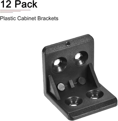 27x27x27mm(LxWxH) Plastic Corner Brackets -12Pack - Good for Furniture Repairing - 4 Holes L Shape Right Angle Brace - White in Saudi Arabia