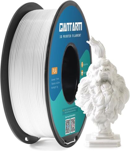 خيوط طابعة GIANTARM ثلاثية الأبعاد، خيوط Pla بيضاء دافئة، بكرة 1 كجم (2.2 رطل)، دقة الأبعاد 1.75 مم +/- 0.03 مم، خيوط طباعة ثلاثية الأبعاد in Kuwait