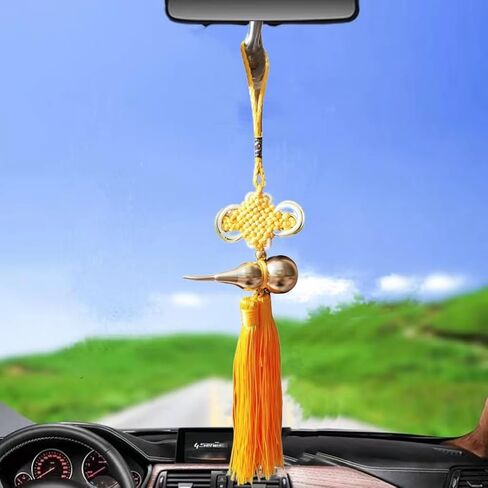 feng Shui Gourd, Household Pendant，Car Charm Rear View Mirror Pendant…, Light Green in Kuwait