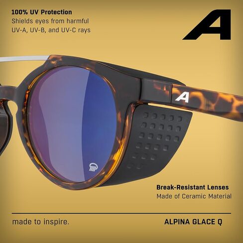 ALPINA GLACE - Polarised, mirrored and shatterproof sunglasses with Quattroflex Technology and 100% UV protection For adults in Kuwait