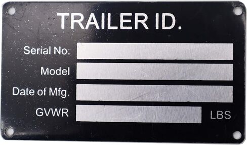 VIN Serial ID TAG Plate Data Blank CAR Truck HOT Rod Equipment Trailer Make/Mode in Saudi Arabia