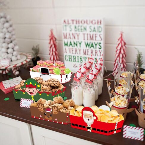 60 قطعة لوازم حفلات عيد الميلاد حفلة عيد الميلاد الغذاء المتاح عيد الميلاد تخدم قارب عيد الميلاد قوارب الطعام حفلة عيد الميلاد in Kuwait