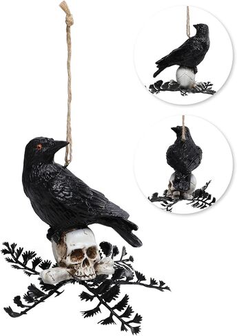 Vipush Halloween Decorative Hanging Ornaments – Black Crow Design for Spooky Decor, Ideal for Indoor & Outdoor Use, Perfect for Haunted Houses & Parties 2PCS in Saudi Arabia