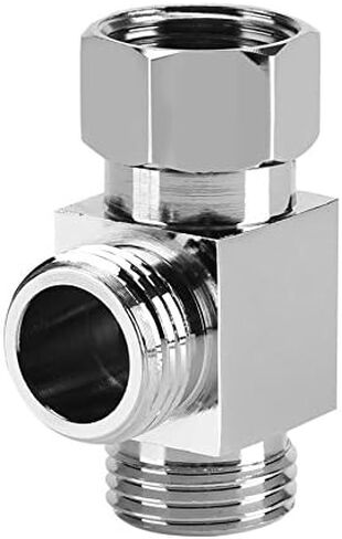 1/2" Brass Chrome 3 Way Diverter, Hose Fitting Tee, T Shape Adapter Connector for Angle Valve Hose, Bath Shower Arm, Toilet Bidet Sprayer Faucet in Saudi Arabia