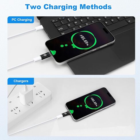 محول Aolcev USB C، محول L (أنثى) إلى USB C (ذكر) لسلسلة iPhone 15، محول شحن سريع 60 وات PD من النوع C لهاتف Samsung S24 Ultra S23 Fe S22+ Z Flip 5 Z Fold 5، محول USB C in Kuwait