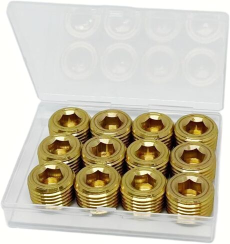 6PCS 1" NPT Brass Male Pipe Plug Fitting Hex Counter Sunk Pipe Plug (1" NPT) in Saudi Arabia