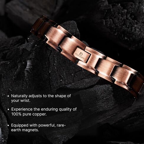 Pure Copper Magnetic Bracelets for Women - 6200 Gauss Power | Natural Jewelry in ELegance Style | Women's Copper Bracelet comes in adorable Gift Box and Sizing Tool to Adjust Length in Saudi Arabia