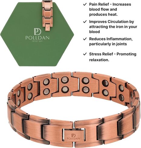 Pure Copper Magnetic Bracelets for Women - 6200 Gauss Power | Natural Jewelry in ELegance Style | Women's Copper Bracelet comes in adorable Gift Box and Sizing Tool to Adjust Length in Saudi Arabia