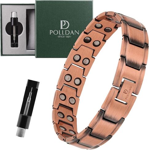Pure Copper Magnetic Bracelets for Women - 6200 Gauss Power | Natural Jewelry in ELegance Style | Women's Copper Bracelet comes in adorable Gift Box and Sizing Tool to Adjust Length in Saudi Arabia