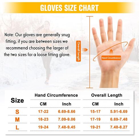قفازات الجري قفازات مقاومة للانزلاق تعمل باللمس، قفازات رياضية من الصوف خفيفة الوزن، بطانة قفازات شتوية دافئة مقاومة للرياح للرجال والنساء في الهواء الطلق (C) in Kuwait