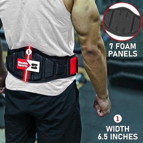 Weight Lifting Belt – 6.5" Back Support Padded Workout Belt Auto Lock Buckle – Neoprene Gym Belt Men Women – Fitness Bodybuilding Training Deadlift Squats Weightlifting Belt in Saudi Arabia