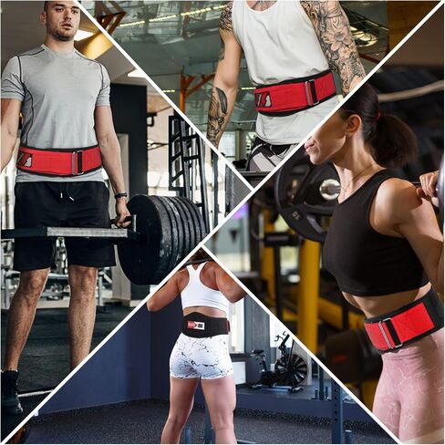 Weight Lifting Belt – 6.5" Back Support Padded Workout Belt Auto Lock Buckle – Neoprene Gym Belt Men Women – Fitness Bodybuilding Training Deadlift Squats Weightlifting Belt in Saudi Arabia