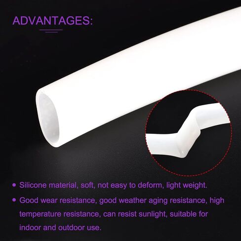 DMiotech 20mm ID 25mm OD 2.5mm Thick 1.6 Feet Silicone Tube Translucent Industrial Silicone Tubing for Water Air Pump in Saudi Arabia