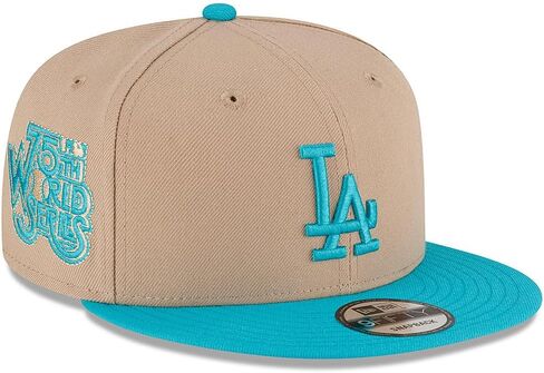 New Era LA Los Angeles Dodgers 9FIFTY Cooperstown 75th World Series Patch (1978) قبعة Snapback، قبعة بنية in Kuwait