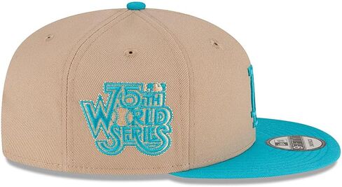 New Era LA Los Angeles Dodgers 9FIFTY Cooperstown 75th World Series Patch (1978) قبعة Snapback، قبعة بنية in Kuwait