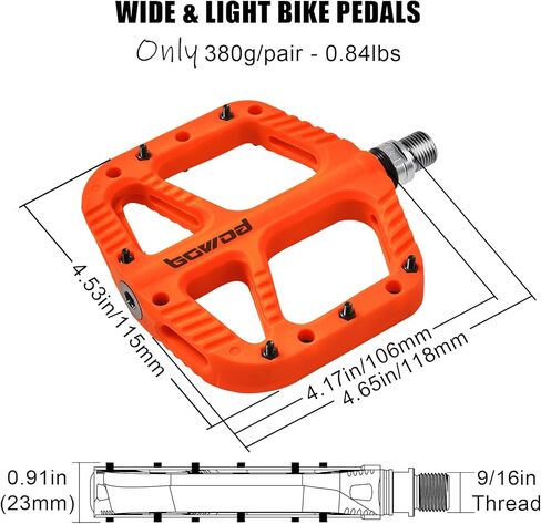 دواسات دراجة MTB خفيفة، دواسات BMX مسطحة، دواسات دراجة جبلية من الحصى، دواسات منصة كبيرة من ألياف النايلون مع محامل أكسل 9/16 بوصة، دواسات بدون مشبك مع 12 دبابيس، دواسات مركبة لدراجة BMX MT in Saudi Arabia