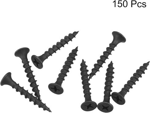 uxcell #8 x 1 3/16-Inch Wood Screws Phillips Flat Head Carbon Steel Self Tapping Screws Grey 50pcs in Saudi Arabia