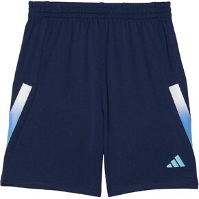 adidas Boy's Gradient Bold 3-Stripes Shorts (Big Kids) Navy LG (14-16 Big Kid)