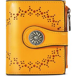 Tipmile Small Wallet for Women Bifold RFID Blocking Card Holder Leather Wallets with Zipper Coin Pocket