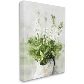 Stupell Industries Modern Country Lilac Bouquet in Abstract Milk Pitcher Canvas Wall Art