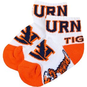 NCAA Auburn Tigers Baby Quarter Socks -12-24 Months