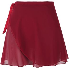 Lusofie Ballet Skirt Adjustable Waist Tie Chiffon Skirt Wrap Dance Skirt Breathable Ballet Skirt Women