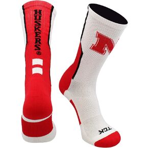 TCK Nebraska Cornhuskers Socks Perimeter Crew