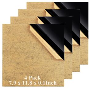 4 Pack 8 x 12 Inch Black Acrylic Sheet - 1/8" Thick (3mm) Black Plexiglass Sheets, Cast Acrylic Sheet with Protective Paper for DIY Display, Craft, Sign, Painting, Laser Cutting