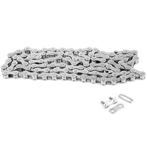 Bicycle Chain, Single Speed Bike Chain Durability High Carbon Stainless Steel Chain for Mountain Folding Bikes Cycling Accessory