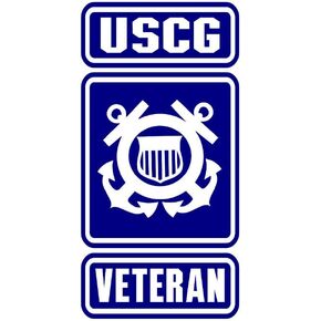 Edward & Co Sticker US Coast Guard Veteran Decal United States Army Military for Car Truck Window Laptop Bumper US Flag 2.5 w x 5.0 h in