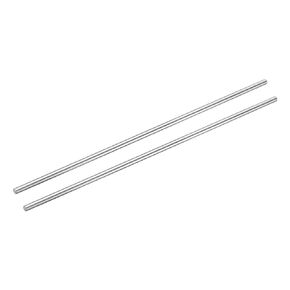 uxcell 2 Pcs Linear Motion Rod Shaft Guide 4mm x 200mm (0.157" x 7.87") Hardened Chrome Plated Steel Linear Rail Rod for 3D Printer, CNC Machine