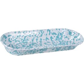 Golden Rabbit Enamelware - 16" Oval Basket (Solid White)