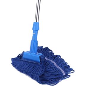 Cotton Yarn Wet Mop Set Microfiber Mop Commercial Looped End with Stainless Steel Telescopic Handle(Green)