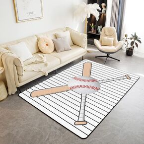 Lacrosse Rugs for Living Room Bedroom Boys Gilrs Ball Sports Theme Living Room Rugs for Bedroom Kids Adults Lacrosse Player Games Decorative Carpet Gray Floor Mat