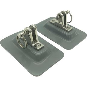 316 Stainless Steel Bimini Top Deck Hinge BiminiTop Fitting Hardware with Fiberglass Base 2-Pc Set for Inflatable Boat