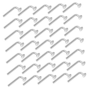CHILDWEET Bolts 100pcs Pallet Rack Drop Pin Beam Locker Drop Pin L Shape Pin Buckle Pallet Rack Shelving Heavy Duty j Bolt Safety J Bolt for Accessory Tray Pallets Clip Iron Household