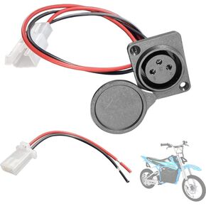 GYL XLR Charging Port Socket for Razor MX500, MX650, Razor Crazy Cart SX500 McGrath Dirt Rocket,EVO 500 800 Compatible XLR Connector & Cable