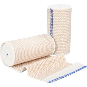 2/6/12 Pack 4" Premium Elastic Bandage Wrap, Reusable Hook and Loop Compression Wrap Bandage for Knees, Ankles, Wrists, Legs, Body(2 Pack 4" Bandage)