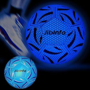 كرة قدم مضيئة مقاس 4، تتوهج في الظلام، كرات كرة قدم مضيئة لألعاب النهار والليل وهدايا التدريب للرجال والشباب والكبار في الألعاب الليلية