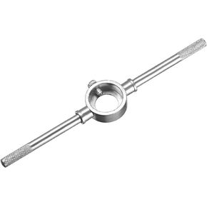 uxcell 25mm Round Die Stock Handle Wrench Holder,for Metric M7-M9 Round Die, Adjustable with Knurled Handle