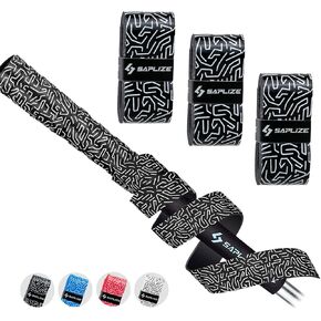 SAPLIZE Golf Grip Wrapping Tapes, New Regripping Solution for Golf Club Grips, 3-Pack Tacky PU Overgrip Tapes Comfortable, Black Color…