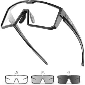KAPVOE Photochromic Cycling Glasses Men Women Clear Mountain Bike Sunglasses MTB Bicycle Riding Sports Triathlon Running